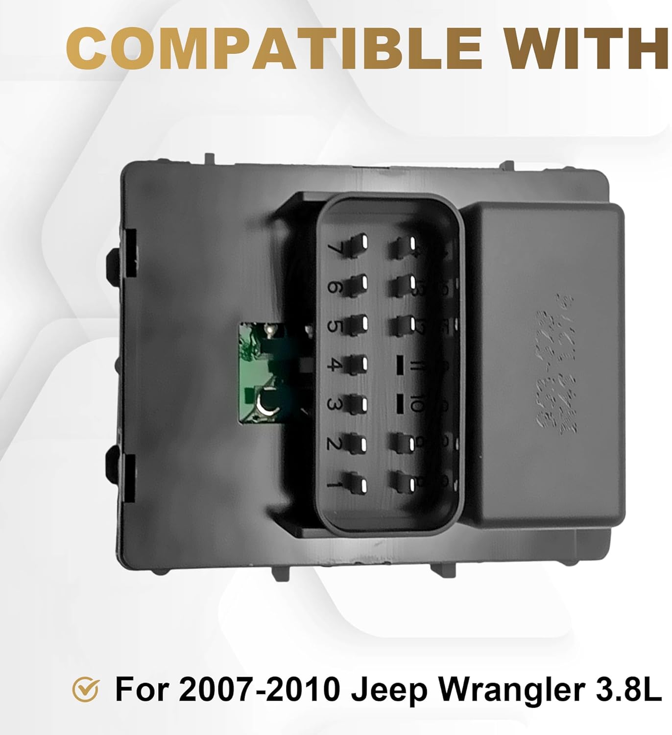 Partsflow 2 Door Window Switch Compatible with 2007 2008 2009 2010 Jeep Wrangler 3.8L 1S14299 DWS624 4602675AA
