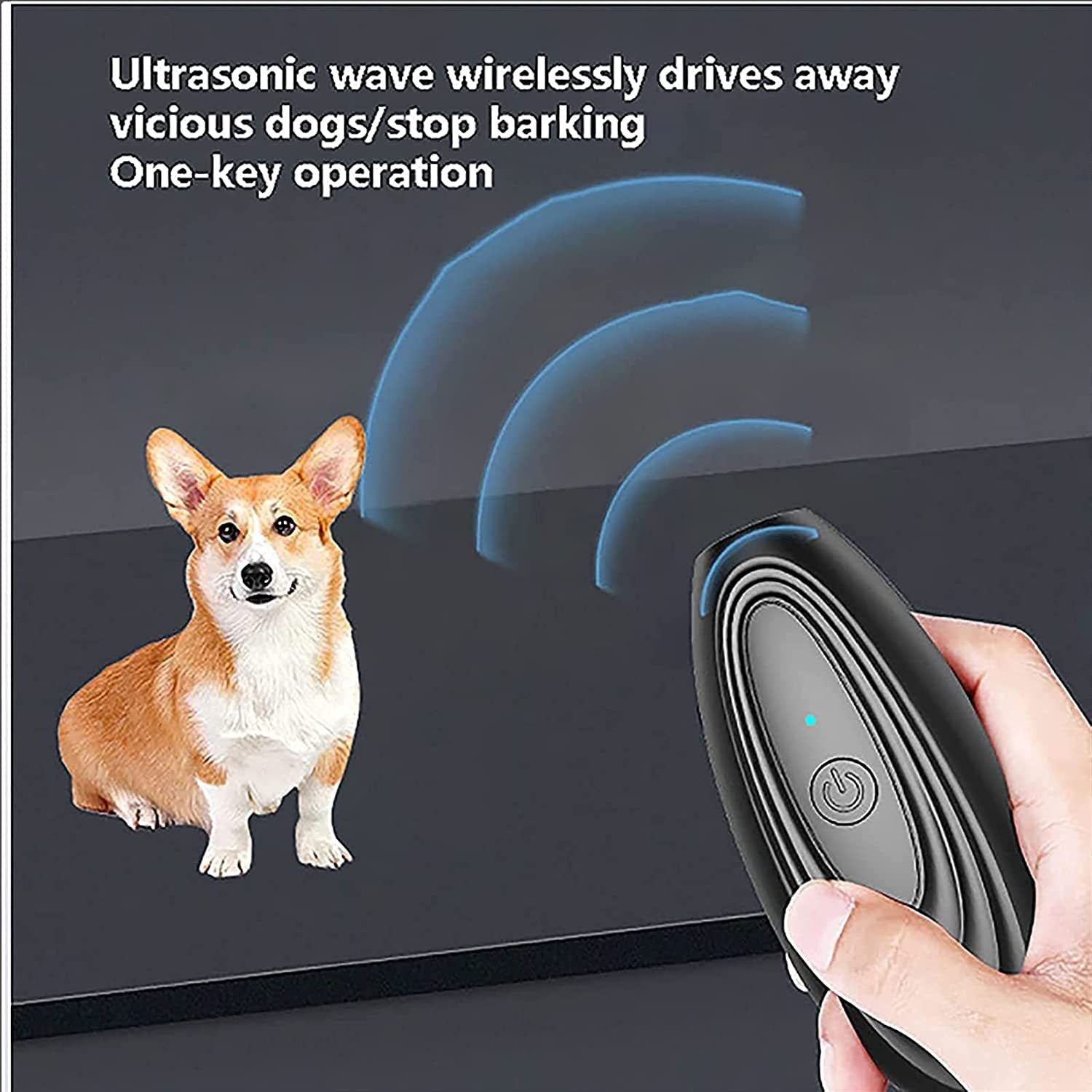 Dispositivo de control de ladridos, dispositivo ultrasónico antiladridos for perros, dispositivo antiladridos 2 en 1 recargable por USB con 3 frecuencias ajustables, entrenador de perros y dispositivo