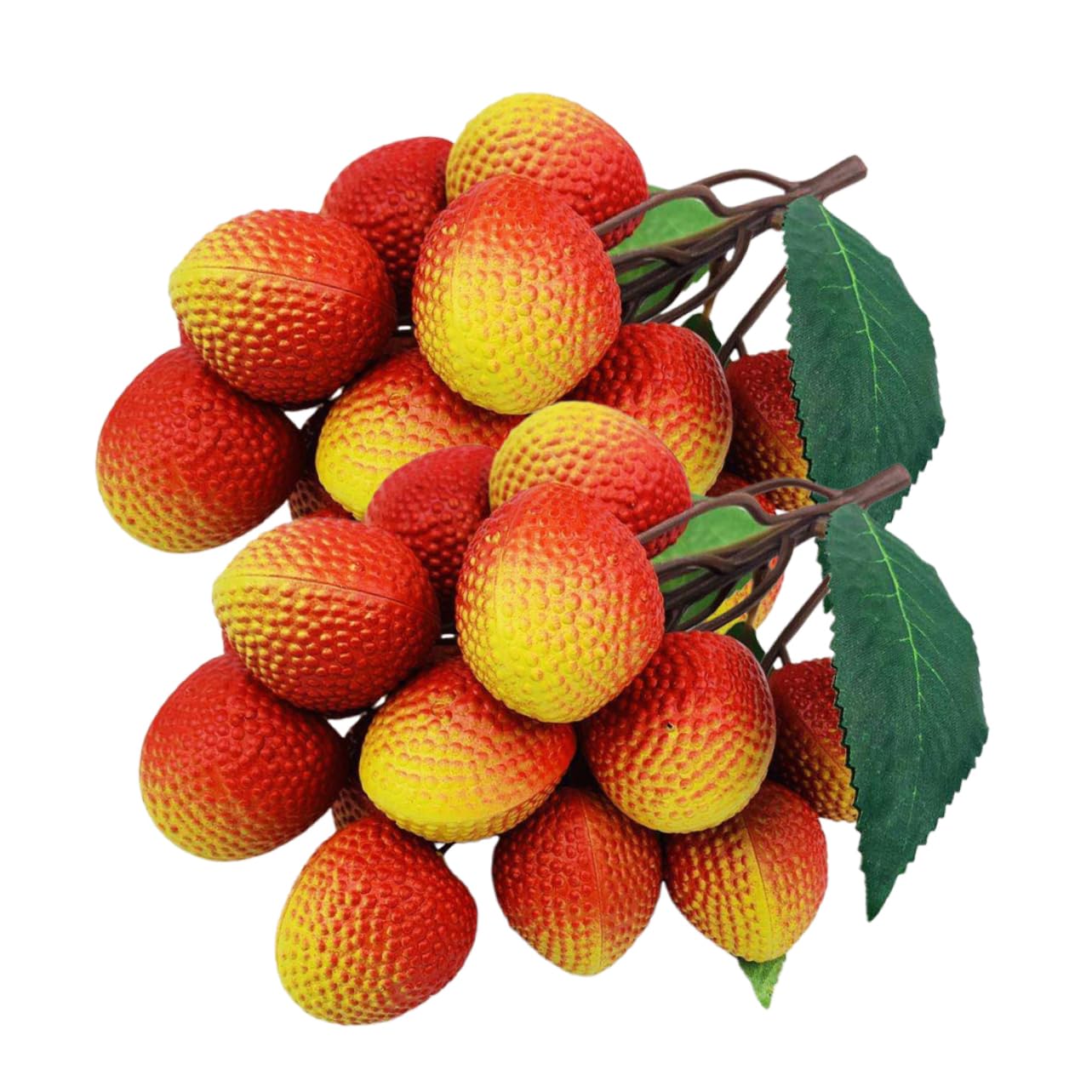 FUNOMOCYA 2 Bunches Simulated Lychee Bunch Photo Prop Fake Fruits Fake Fruit Decor Artificial Fruit Model Faux Fruit Realistic Fruit Prop Fruit Ornament Fruit Decorating Kit Room Decor