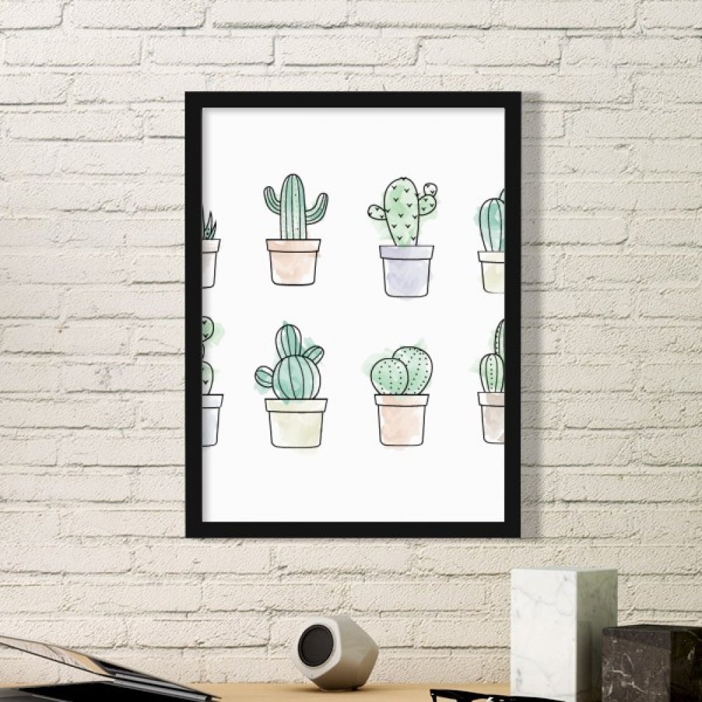 Cadre photo de plantes succulentes pour créer un salon zen et végétal