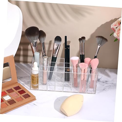 Miniatura 6 de ARTSEWPLY Organizador de lápiz labial, compartimento de almacenamiento de maquillaje, para oficina en casa, cosméticos, diseño transparente duradero