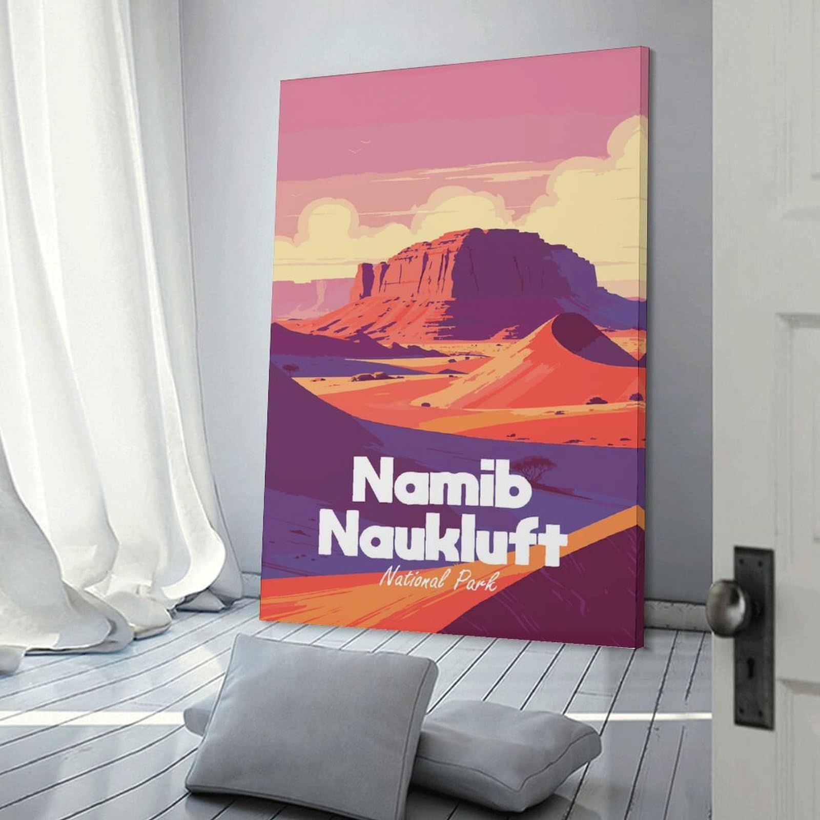 Junmoney Frame-Style-17 Decorative Wall Artwork Namib Naukluft National Park, 24X36inch(60X90cm), For Calm Bedrooms, Home Corners Or Flats, An Easy Wall Refresh For Bedrooms