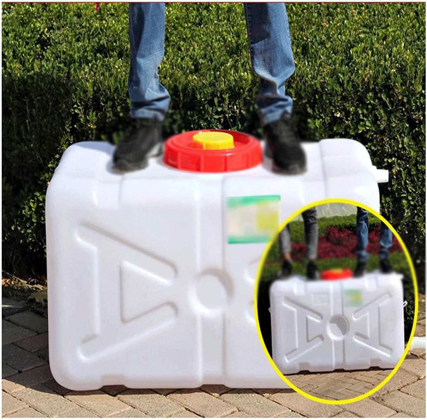 Serbatoio dell'acqua Secchio di grande capacità Serbatoio dell'acqua quadrato orizzontale Serbatoio dell'acqua, Contenitore dell'acqua da campeggio portatile, Contenitore dell'acqua da 25 litri, Adat