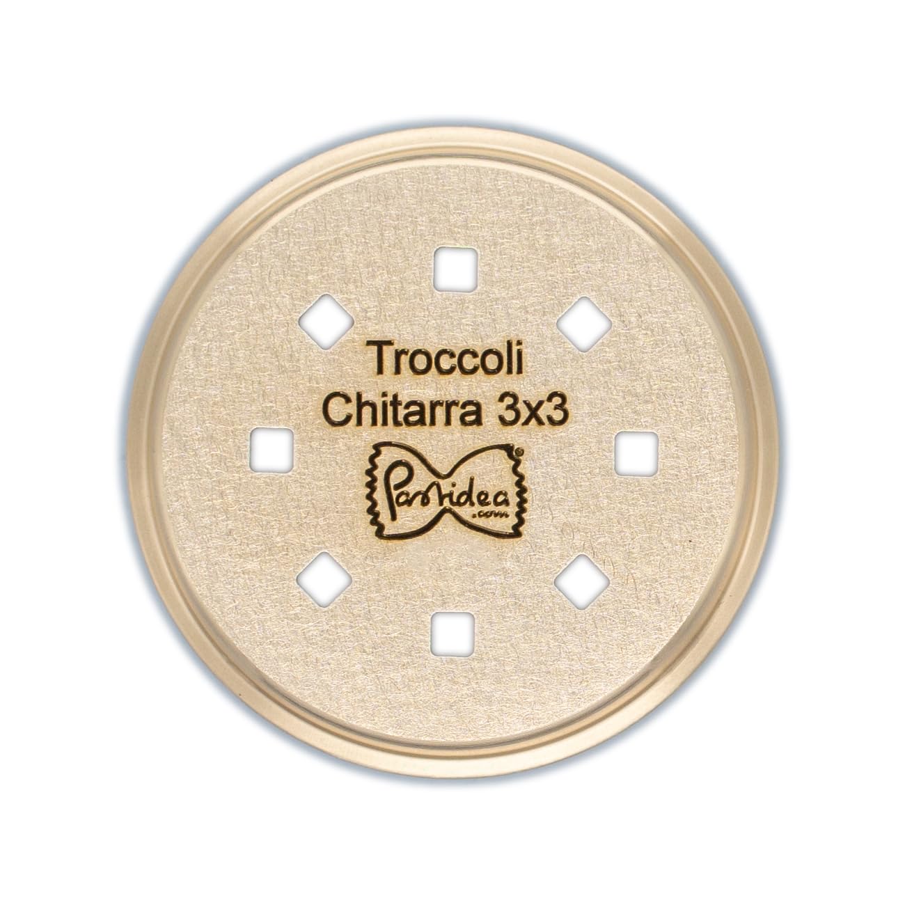Pastidea - Accesorio de matriz Troccoli/Spaghetti Quadri alla Chitarra 3 x 3 mm compatible con Kenwood Pasta Fresca o con adaptador en la máquina de pasta Avance/Serie 7000 y otras máquinas de pasta