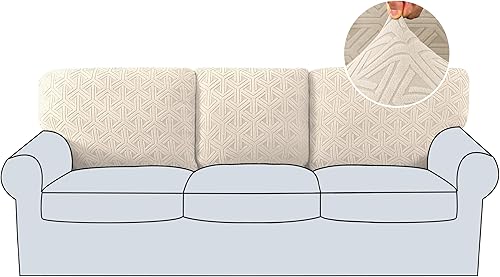 Miniatura 43 de H.VERSAILTEX 2025 Funda de sofá de jacquard de 1 pieza, fundas de sofá de alta elasticidad, protector de muebles antideslizante, funda de sofá suave