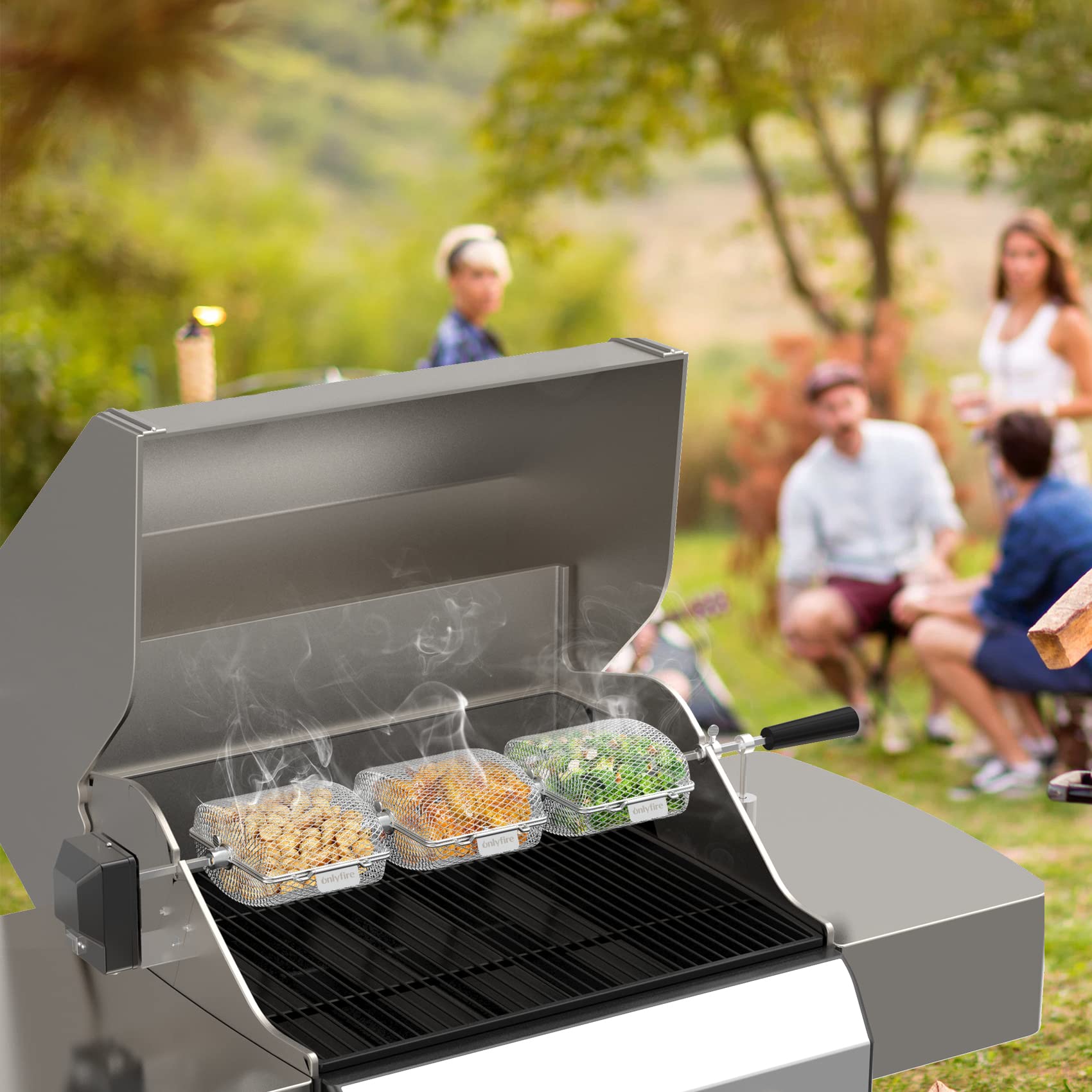 kosz do grilla，uniwersalny kosz do grilla grill kuchnia，Pasuje do większości Grill węglowy