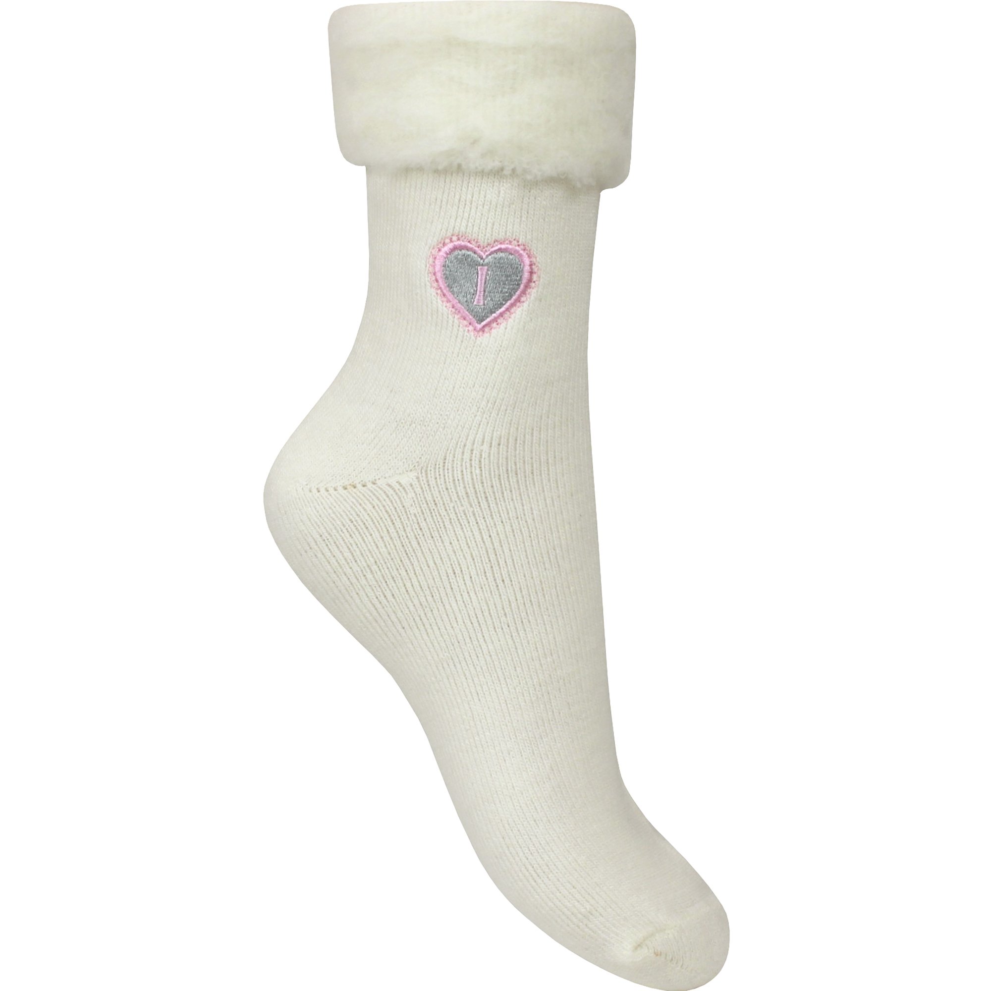 Teddyt's Women's Cream Cloud Personalised Monogram Initial Thermal Fleece Warm Winter Bed Socks (Cream Cloud)