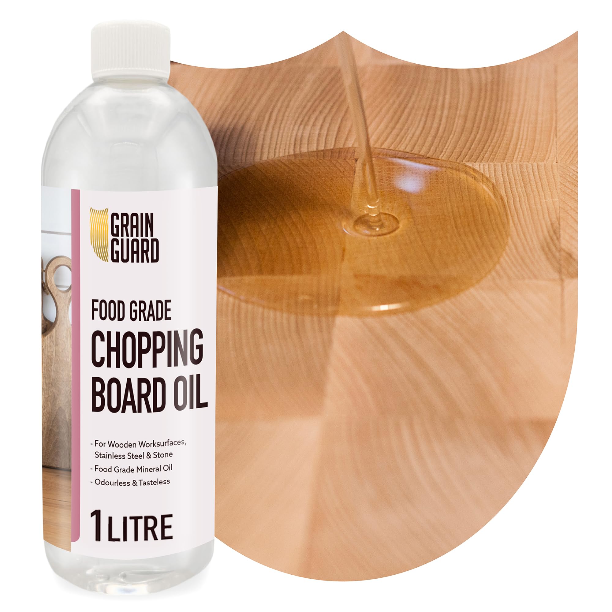 GRAIN GUARD Chopping Board Oil 1L – Food Grade Mineral Oil
