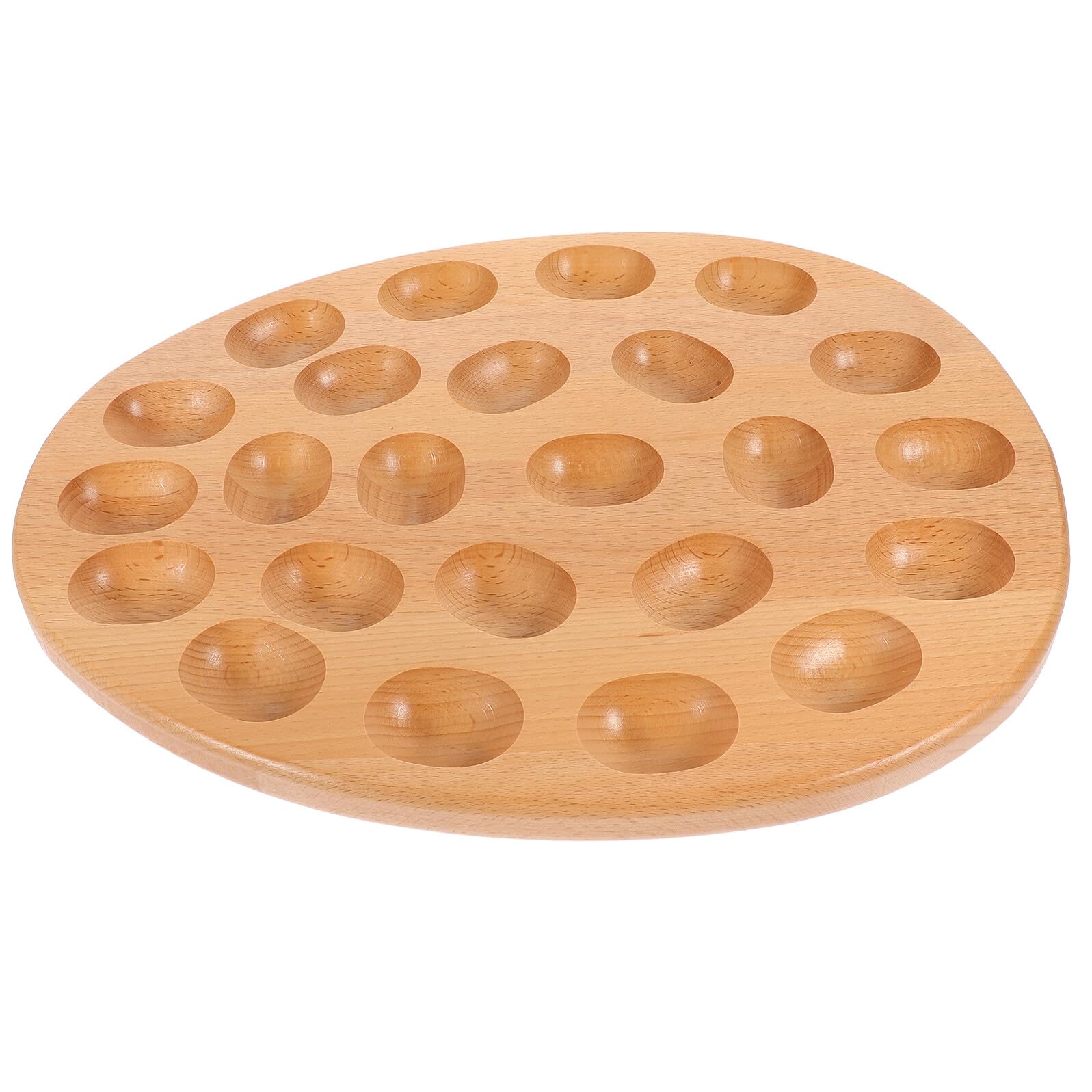 Rangement réfrigérateur pour œufs et plateau en bois 12 cavités pratique