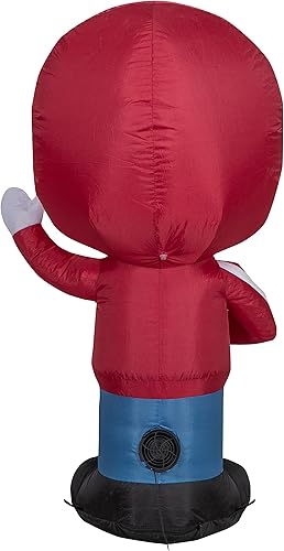 Miniatura 4 de Gemmy Airblown Miguel de Coco w/Skull Disney, 3.5 pies de alto, rojo