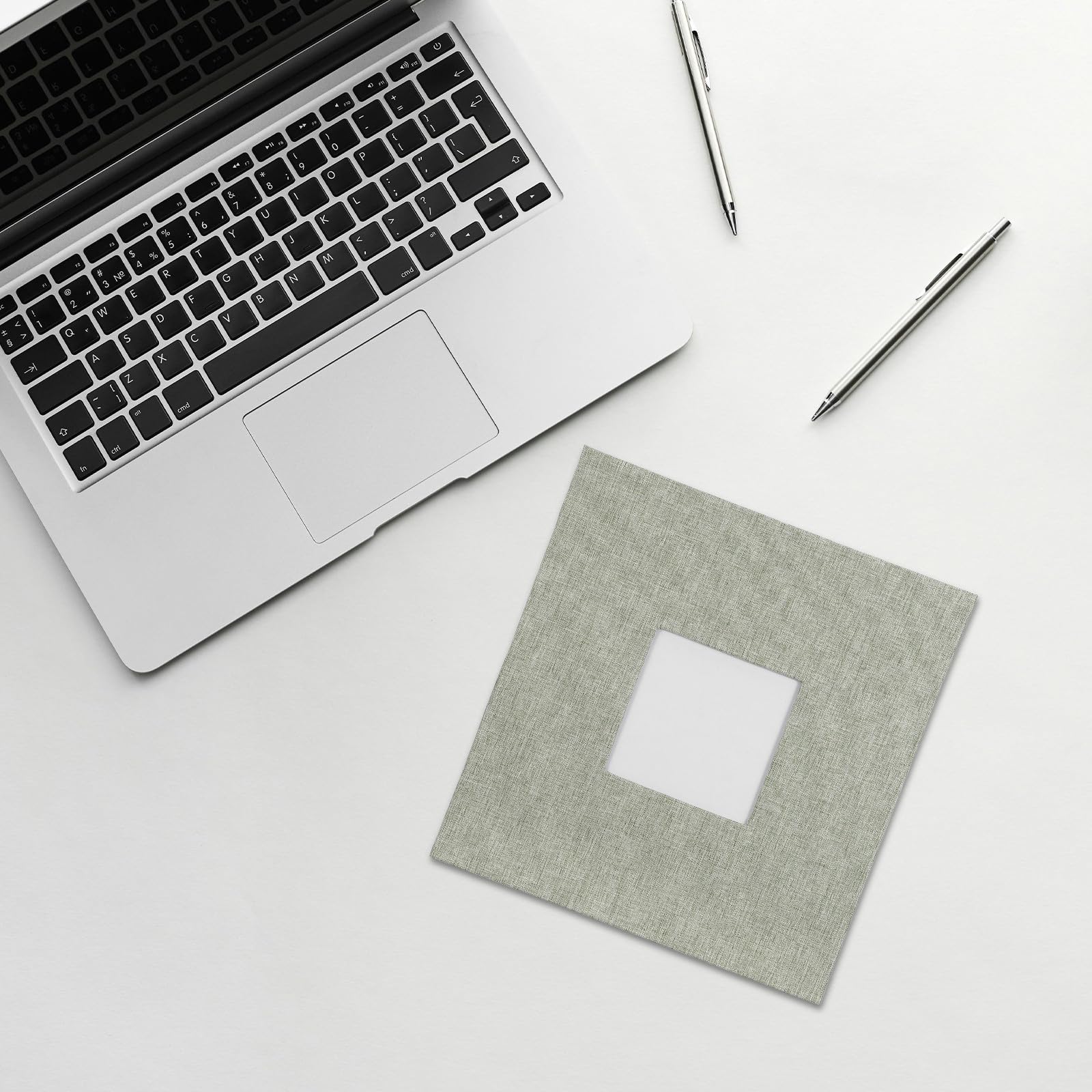 20 Hojas Álbum de Fotos y Páginas para Álbum de Recortes DIY con Cubierta de Lino Autoadhesiva Grande con Ventana para Mostrar Fotos