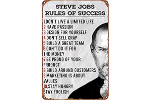 IEITB Steve Jobs Quote Success Art Poster Metal Tin Logo Vintage Metal...