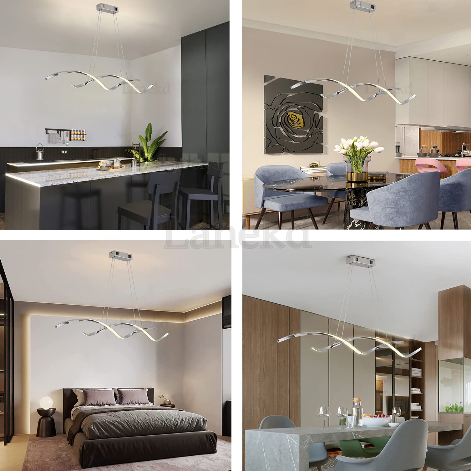 Nowoczesna lampa sufitowa LED z możliwością przyciemniania do wyspy kuchennej Żyrandol o regulowanej wysokości z metalowymi i akrylowymi oprawami wiszącymi do salonu Salon Biuro Stylowa lampa