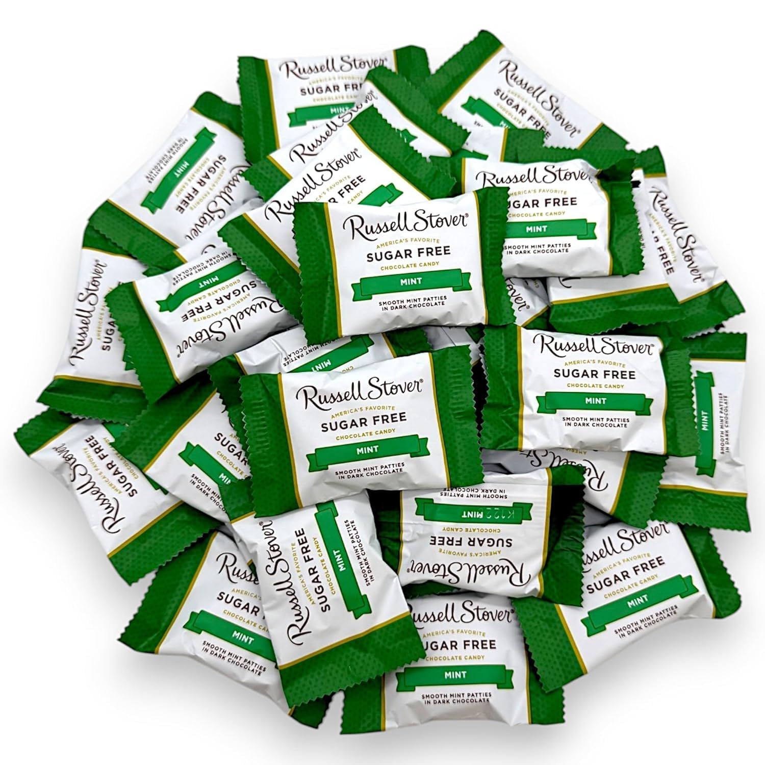 Sugar Free Peppermint Patties – Dark Chocolate Mint Patties Sweetened with Stevia – Guilt-Free Zero Sugar Chocolate Candy for Diabetics & Keto – 1lb