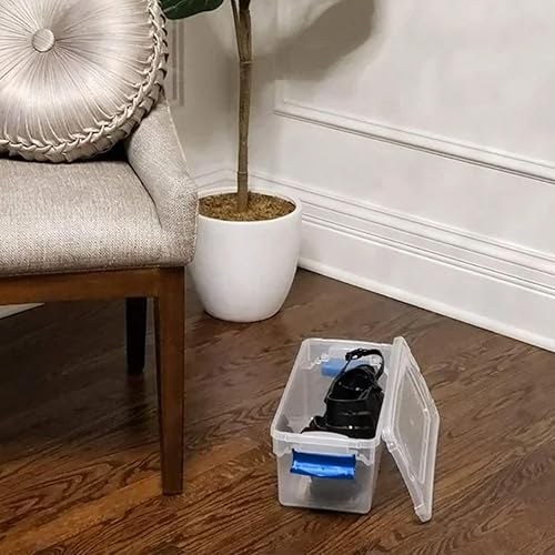 Miniatura 9 de HOMZ Contenedor apilable de plástico transparente de 75 cuartos de galón con tapa de cierre seguro para organización del hogar y la oficina paquete