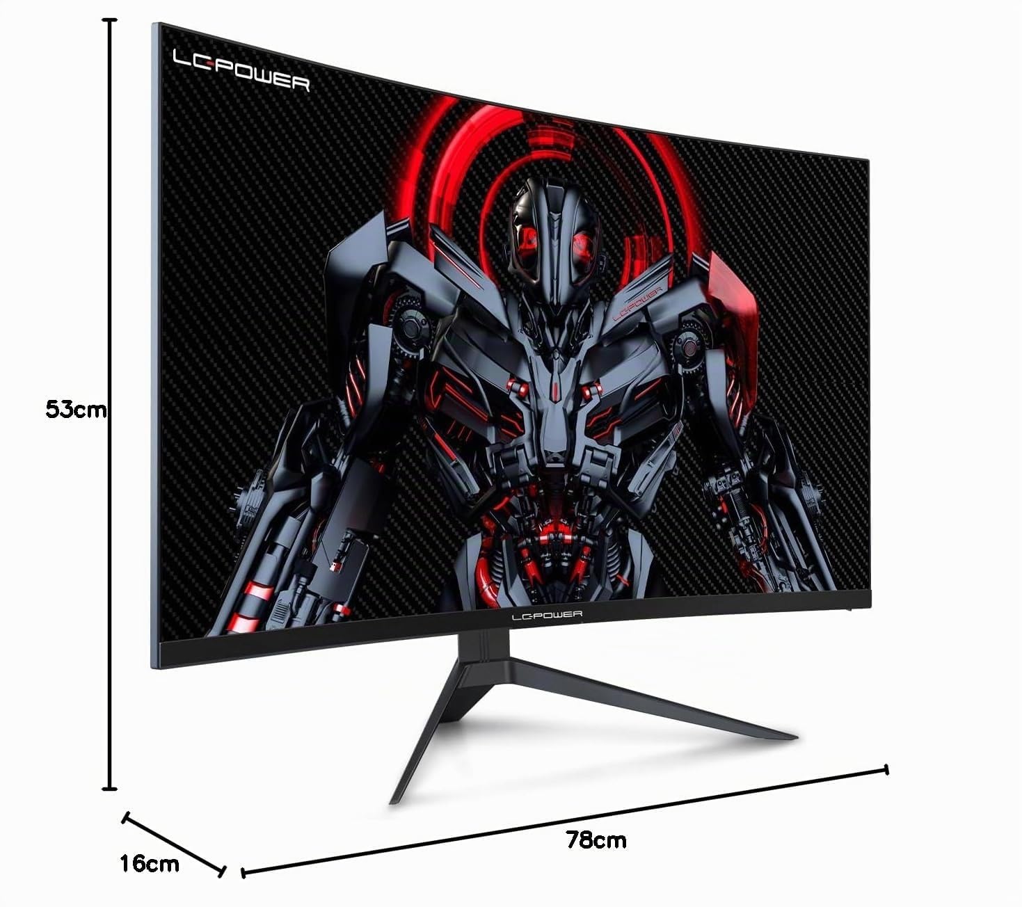 LC-Power LC-M32-QHD-165-C-V2 Monitor Gaming Curvo 32 Pulgadas, 2K QHD 2560X1440, 165Hz, 1ms, VA 1500R, Contraste 3500:1, 120% sRGB, AMD FreeSync™ Premium y HDR, VESA, 2X DP 1.2, 2X HDMI 2.0