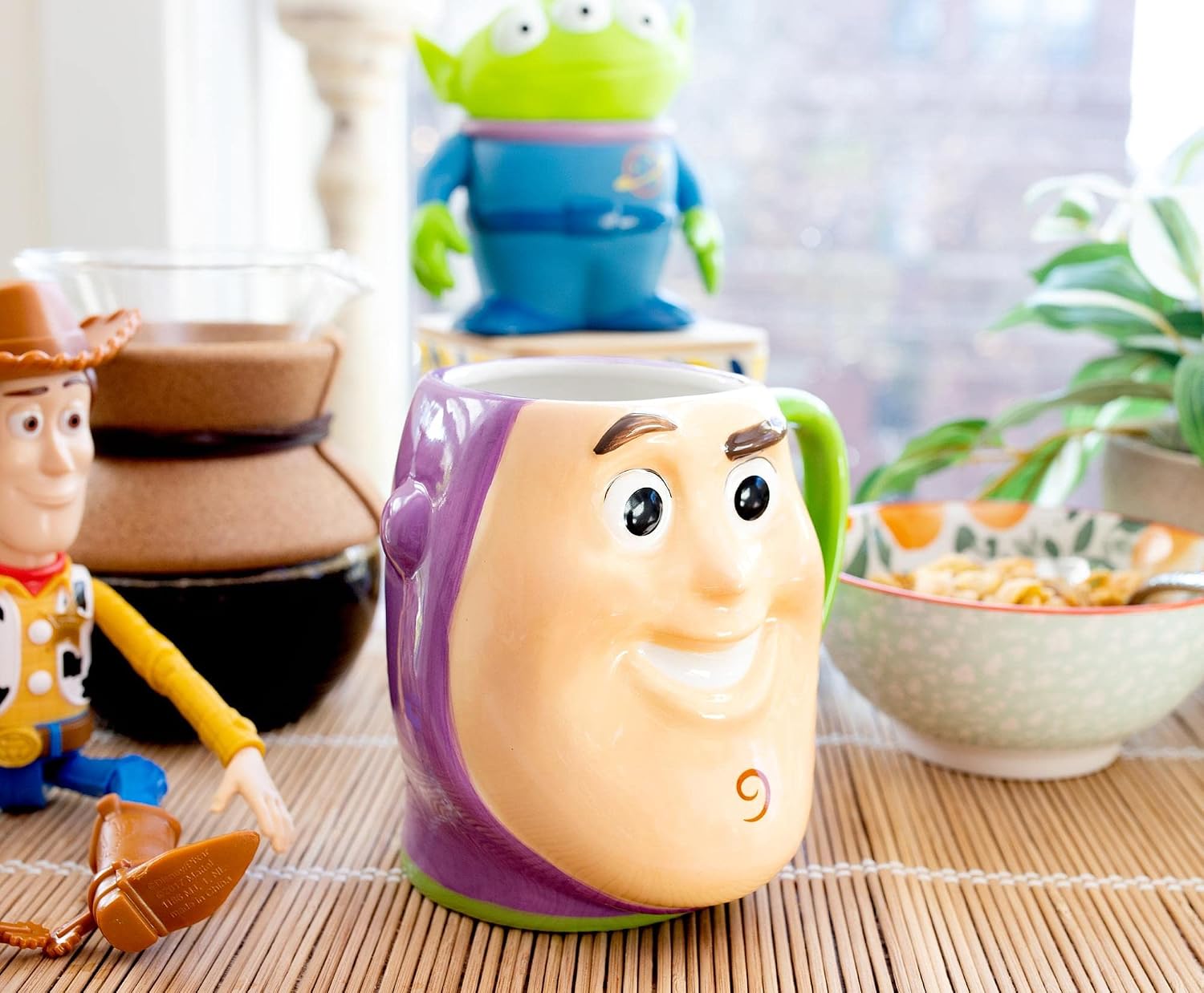Silver Buffalo Toy Story Buzz Lightyear Playtime Face Ceramic 3D Sculpted Mug, 23 Ounces image 5