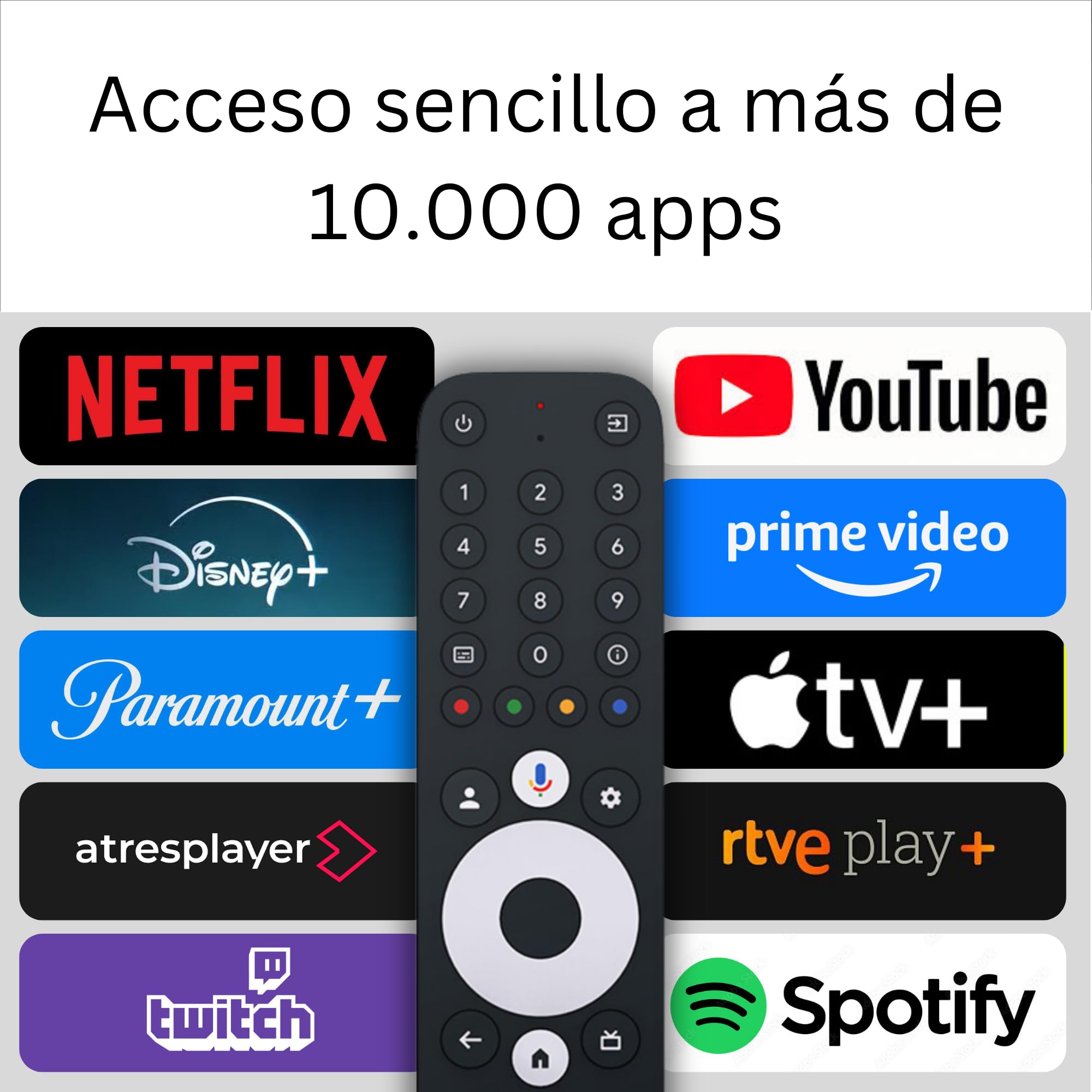 GX1 Box TV 4K - Google TV 14 [4GB RAM, 32GB ROM] Reproductor Multimedia Smart TV, Soporta Netflix y Prime en 4K, AI-Upscaling, HDR10+, WiFi 6, LAN