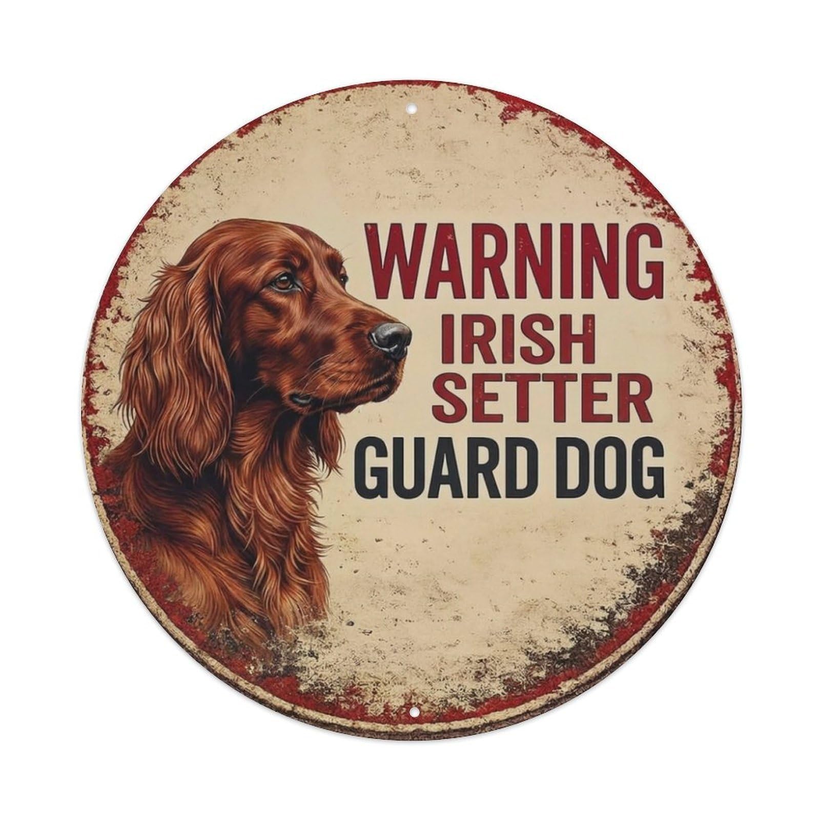Tgrcjimh Style Metal Tin Sign Vintage Warning Irish Setter
