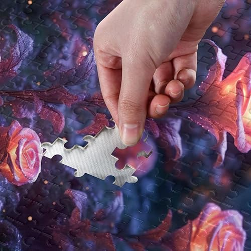 Miniatura 4 de Flower Rose Jigsaw Puzzles 500 Pieces for Adults,Learning Educational Puzzles,Difficult and Challenge Families Toys with Mesh Storage Bag 2012172