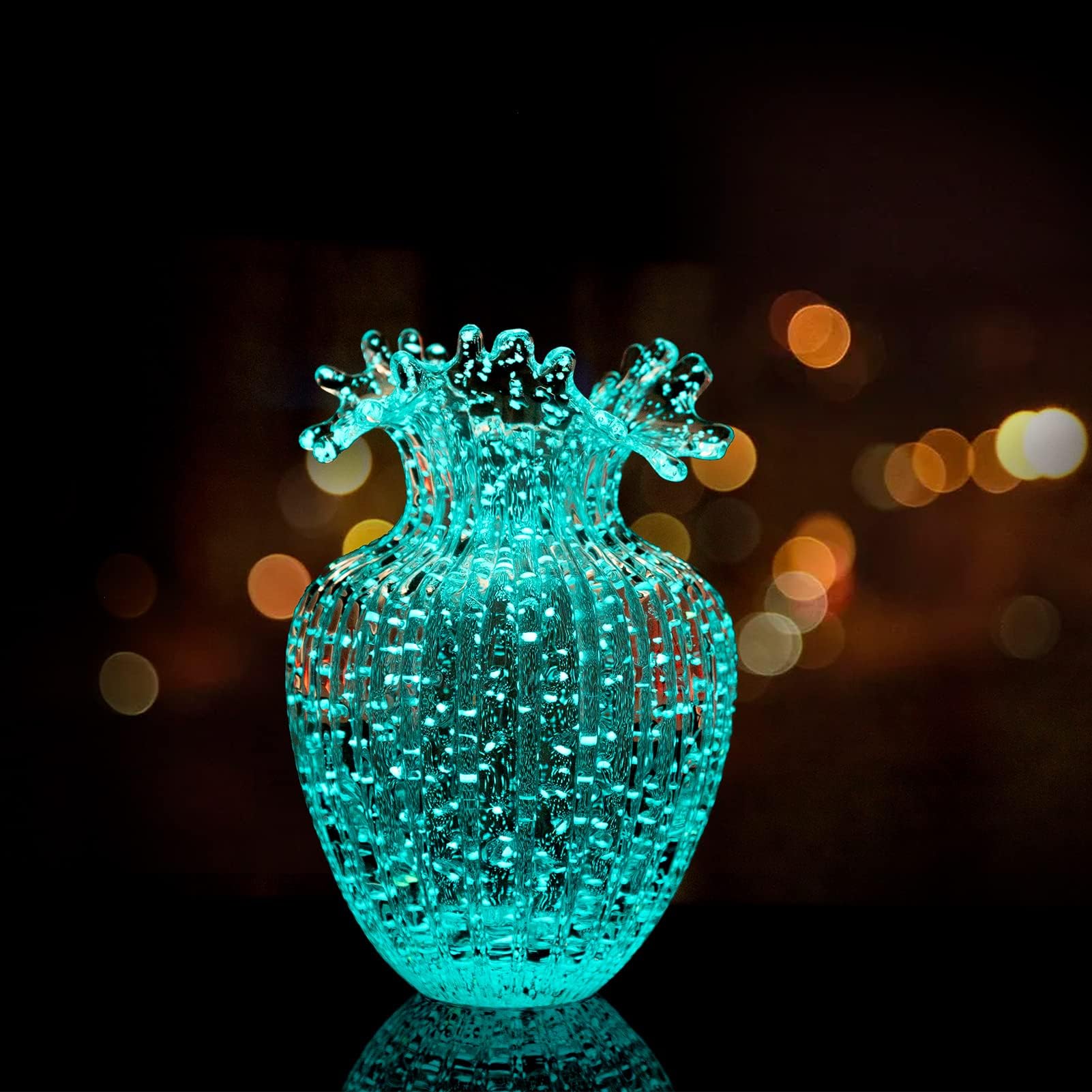 Handmade Luminous Waves Mouth Decorative Vase