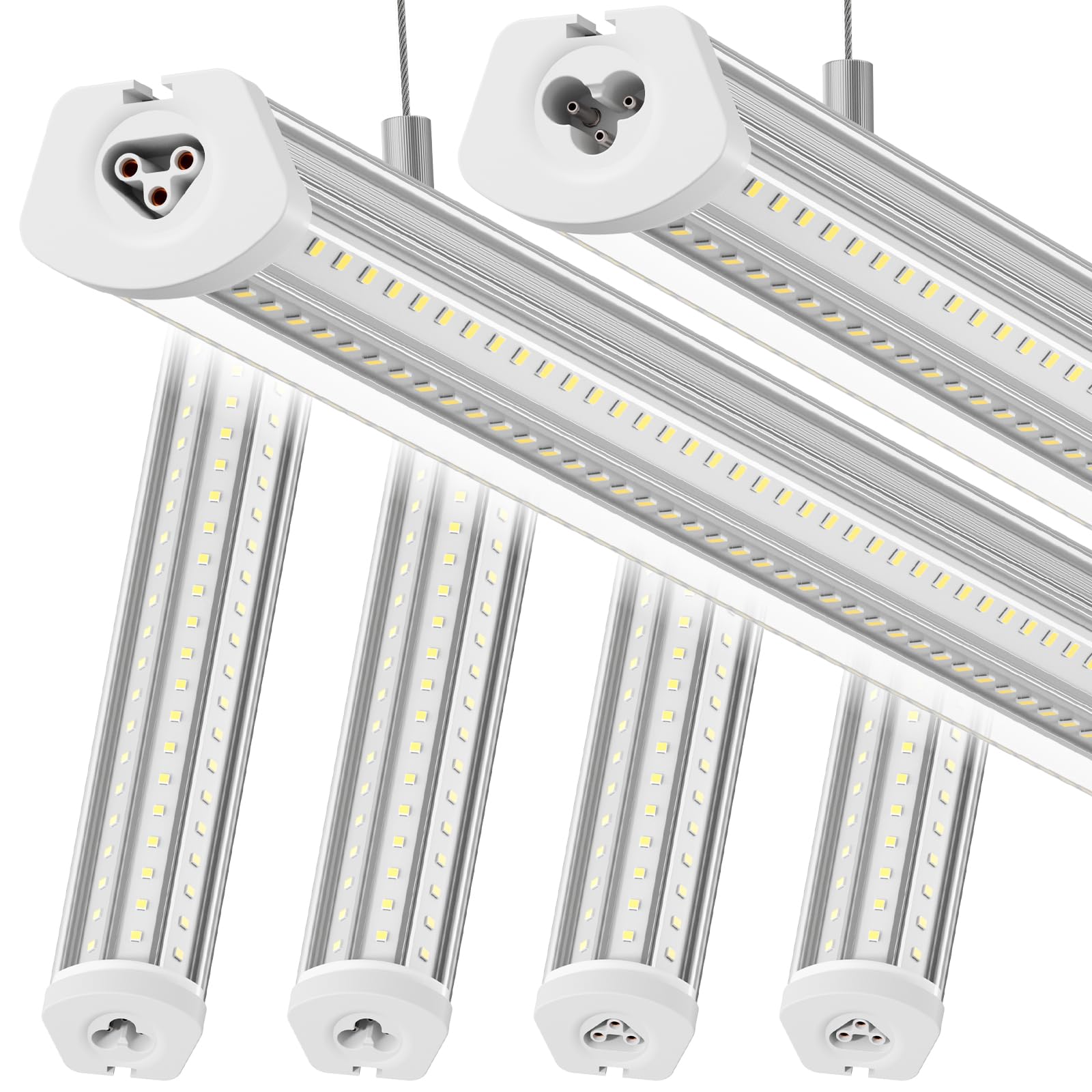 Barrina T8 LED Shop Lights 8FT, 140W 17000LM, 5000K, U Shape, 6 Packs