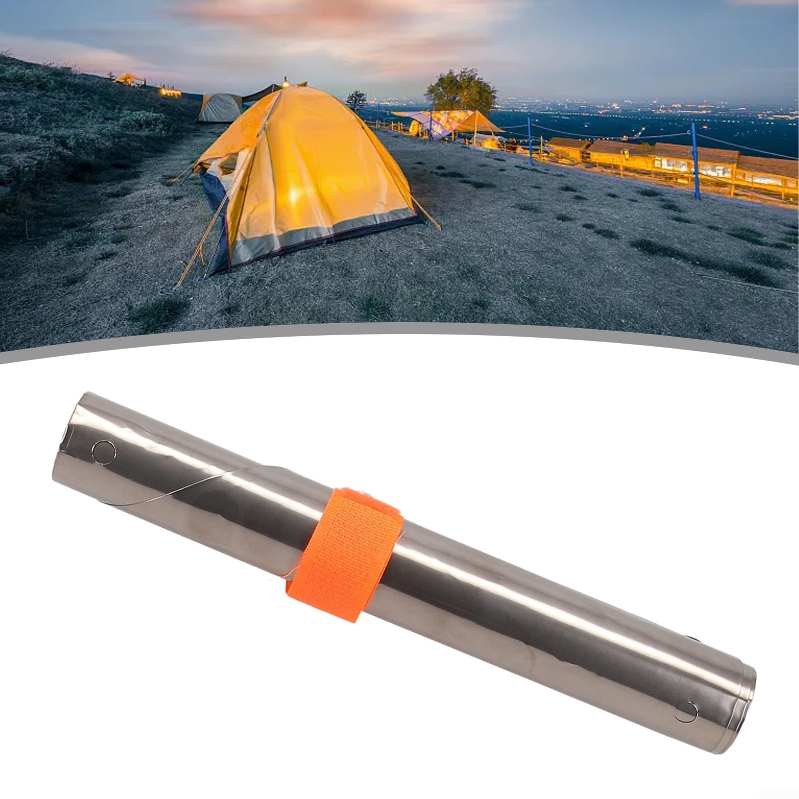 Tragbarer Titan-Windschutz, Magnetverschluss, höhenverstellbar, einfache Lagerung (19 cm)