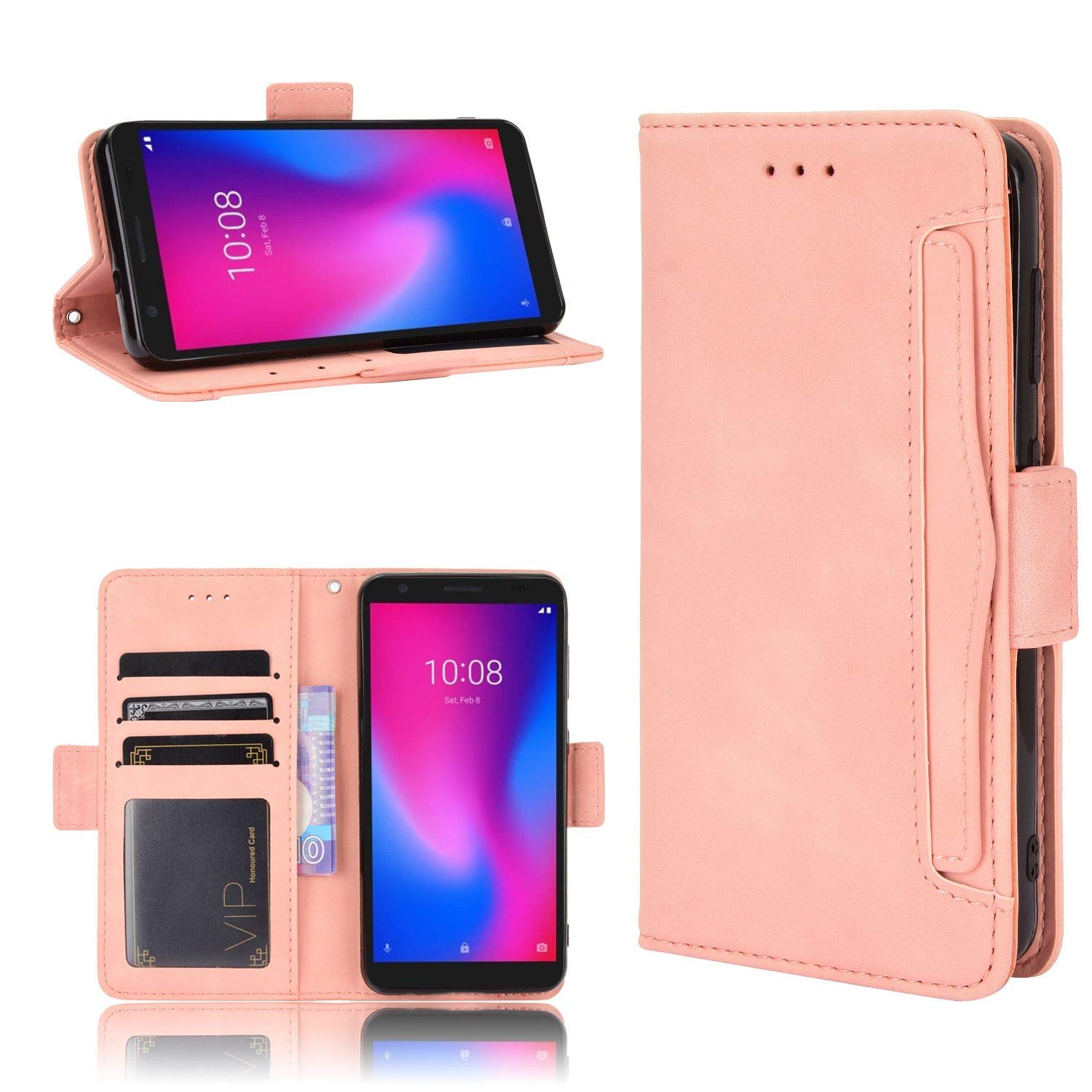 Custodia A Libro In Pelle Per ZTE Blade A3 2020 – Portafoglio Con Slot Carte E Supporto – Cover Flip Magnetica