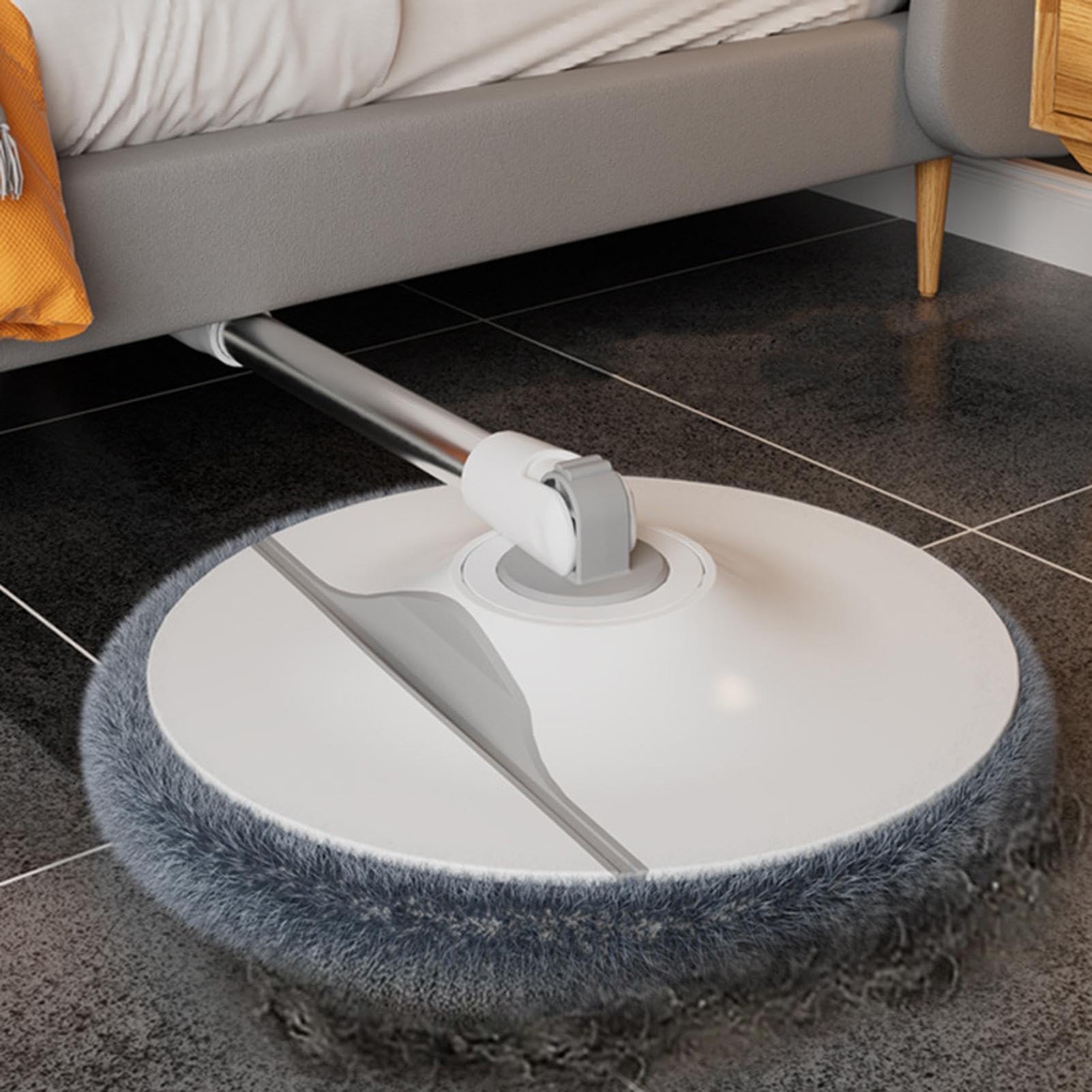 Mopas de piso para limpieza, fregona de limpieza plegable con cubo , juego de fregona exprimidora, 6 almohadillas incluidas, fregona de separación de aguas residuales para suelos de madera dura | Herramientas de limpieza de mango ajustable con 6 almohadil