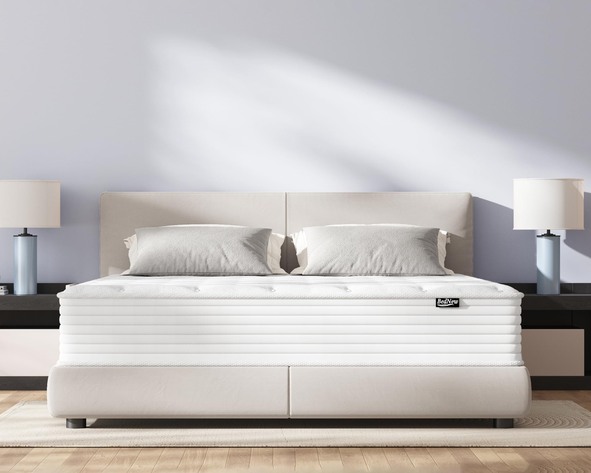 Bednew 12 Inch Small Double Mattress, 30cm Hybrid Pocket Spring Mattress with Breathable Cool Foam, Medium Firm Support - 4FT (120x190x30cm) — image 1