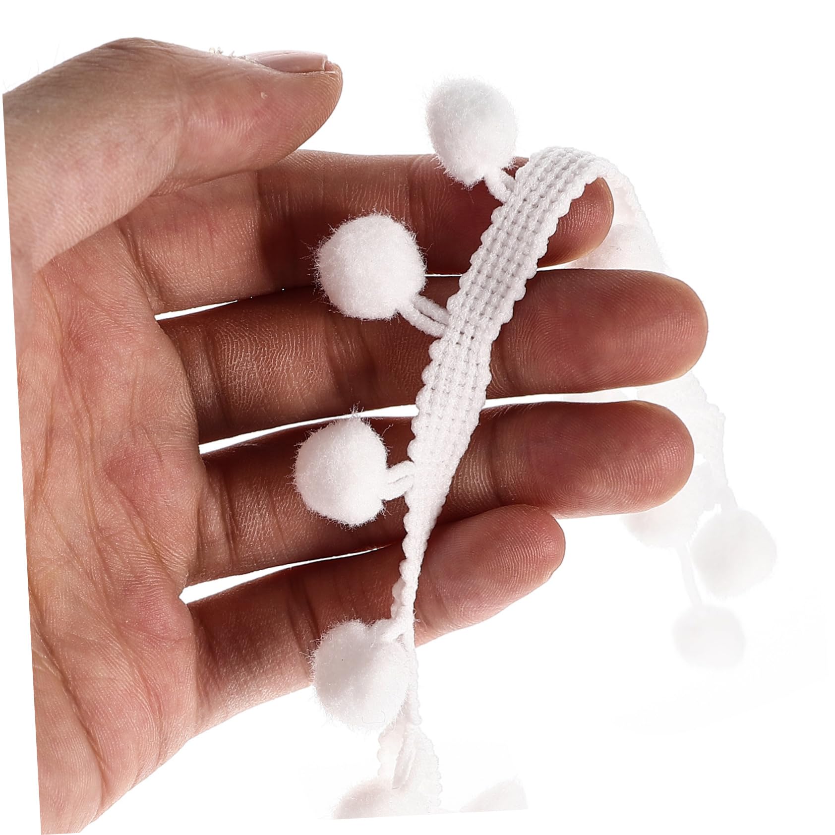 NUOBESTY 3stücke Pom Pom Borte Aus Spitze Mit Quasten Weiße Fransen Für Hochzeits Und Partydekoration Geeignet Für Vorhänge Kleidung Und Bastelprojekte