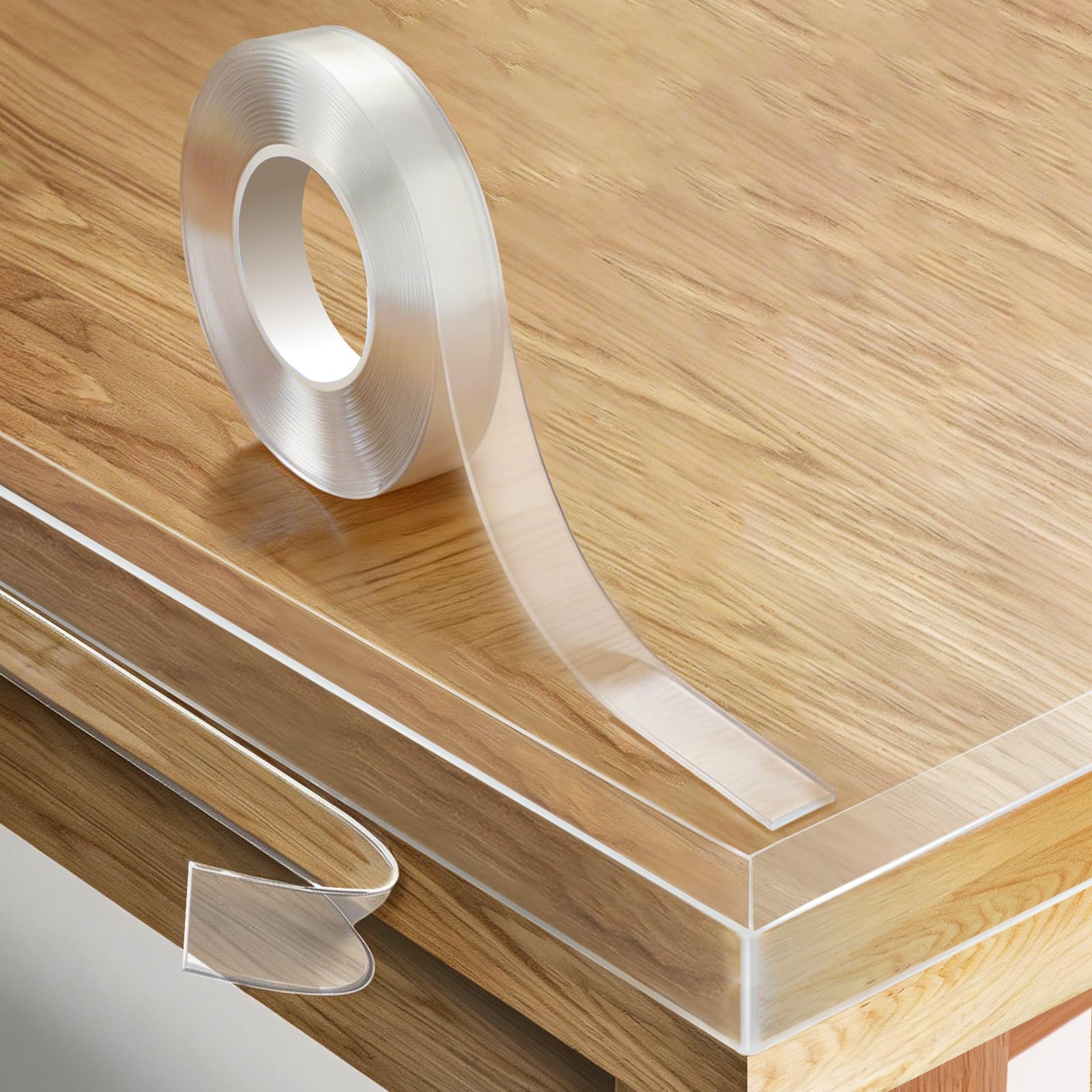 Hexizexi Kantenschutz Transparent 5m x 2cm Extra Stark Transparent Selbstklebend Eckenschutz und Kantenschutz 1 mm Thick Furniture Edge Protectors for Wände Schränke Betten Möbel