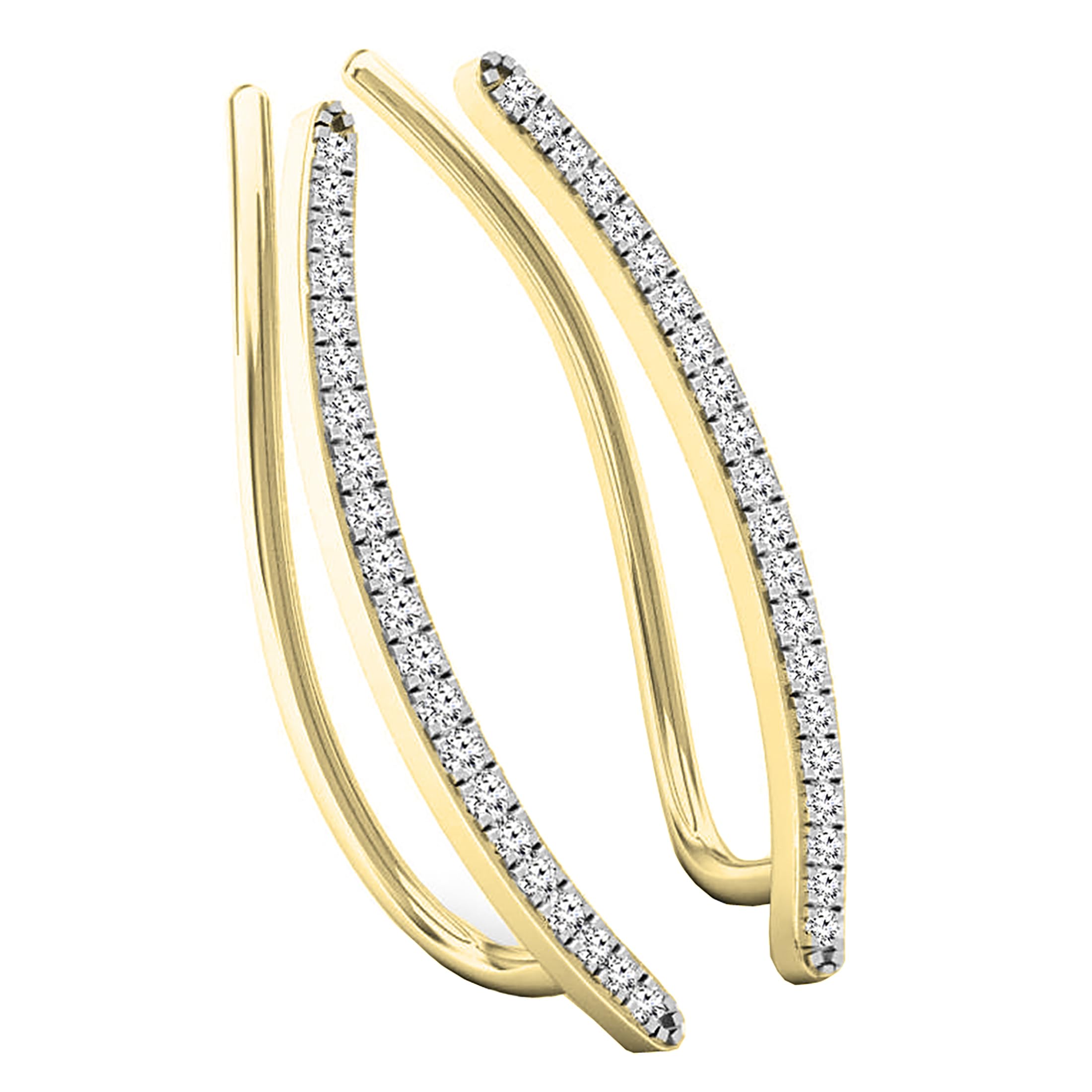 Dazzlingrock Diamond Crawler Climber Earrings