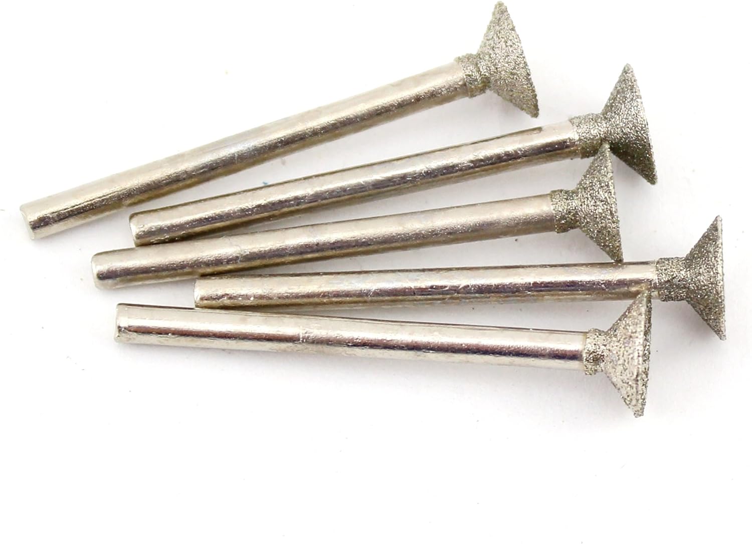ILOVETOOL Diamond Grinding Bits 10mm Q Needle Concave Needle Grinding Bits Jade Carving Tools Pack of 20Pcs