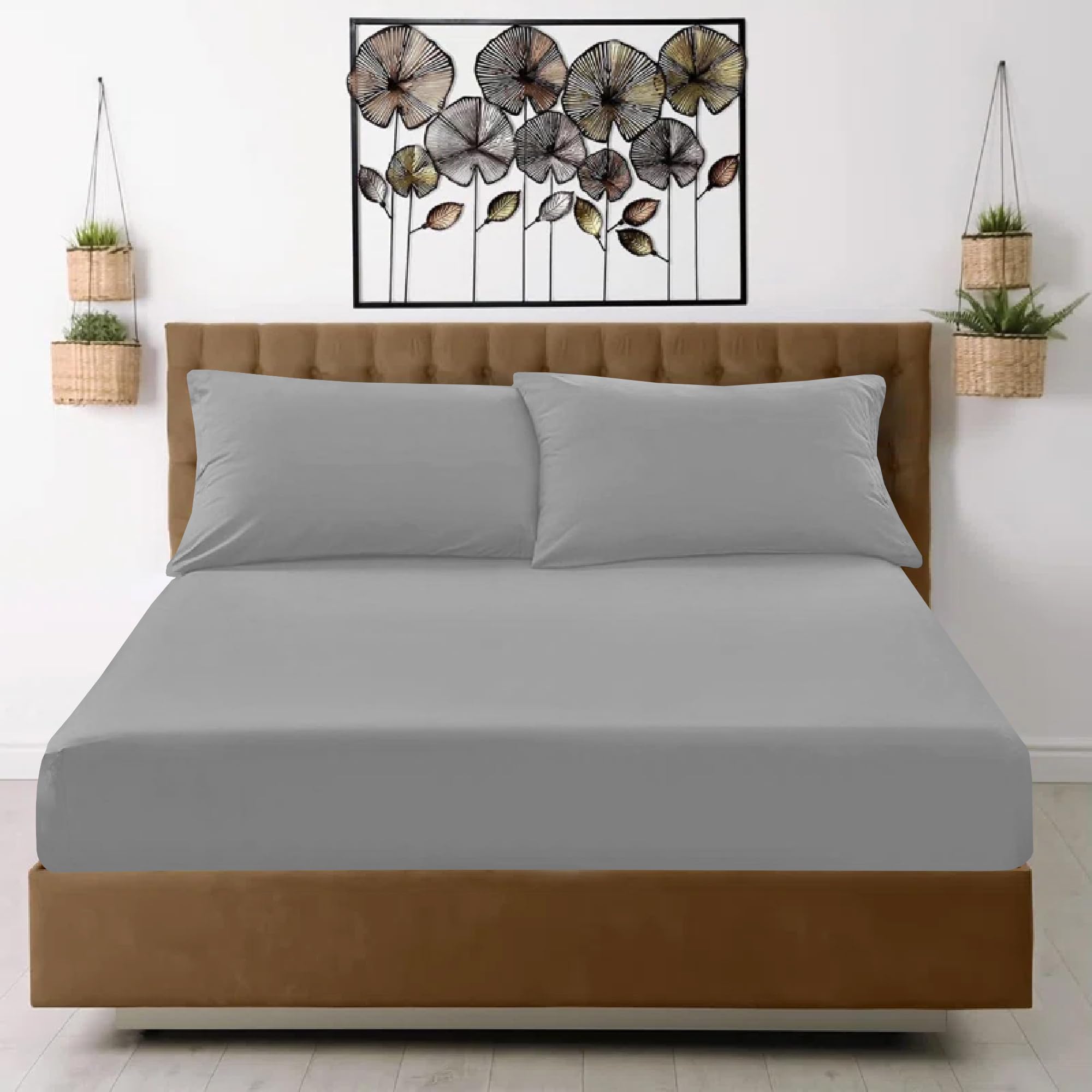 Eversoft Bedding 100% Egyptian Cotton Super King Size Fitted Sheet 35cm Extra Deep 400 Thread Count Fitted Bed Sheet Luxury Super King Size Luxury Fitted Bed Sheets — image 1