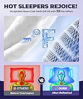 Vista 3 de Almohada cervical aprobada por el doctor para dormir, almohadas ergonómicas con contorno para dormir de lado para adultos, almohada ortopédica Gris