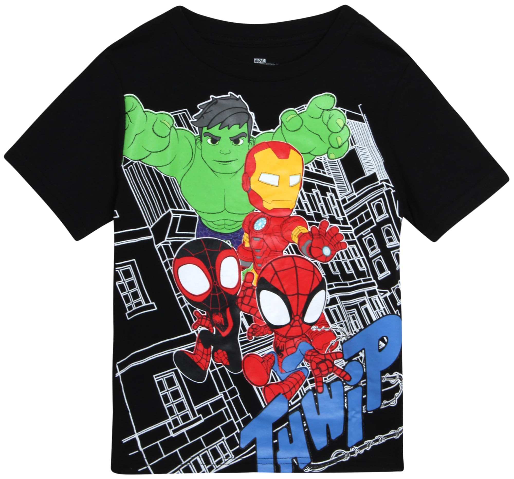 Marvel Maglietta da ragazzo Spider-Man - Confezione da 4 magliette Spidey and His Amazing Friends Miles Morales - Maglietta grafica supereroe, 2T-7