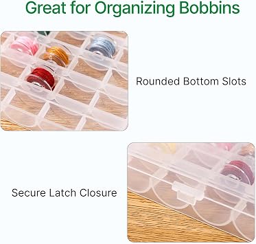 Opret Bobbin Organizer 25 Slots 4 Pack for Sewing Supplies