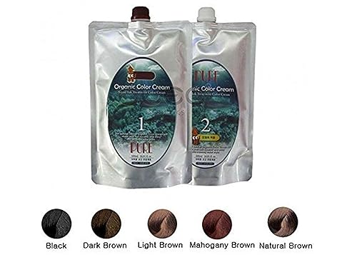 Miniatura 8 de Crema con color para tratamiento con tinta de calamar orgánica, primera de 16.9 fl oz y segunda de 16.9 fl oz, para ocultar las canas, sin dolor en