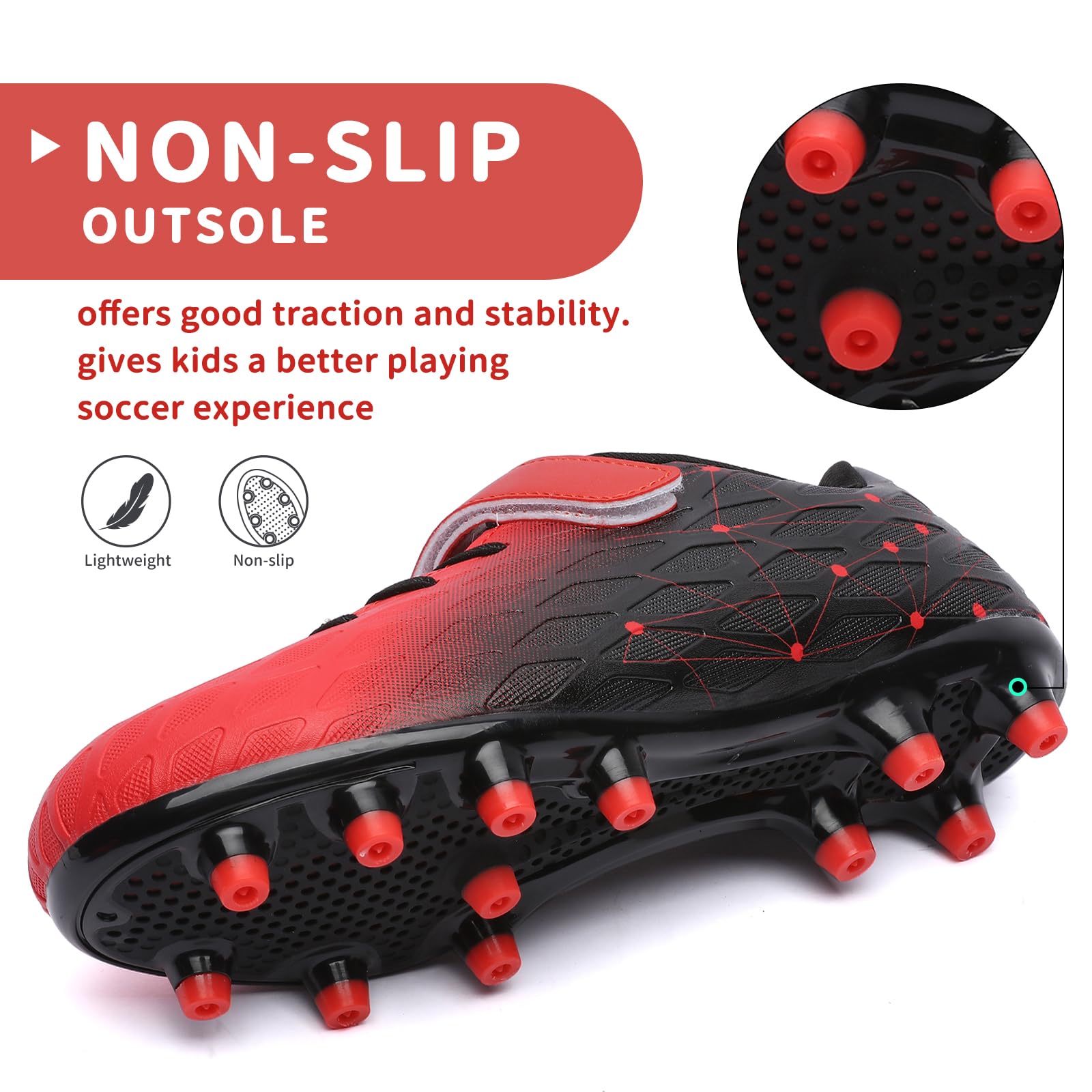 Boys Football Boots Shoes Kids Girls FG/AG Soccer Athletics Training Sport Running Shoes Profession Competition Teenager Indoor Outdoor Cleats Sneakers for Unisex - 5