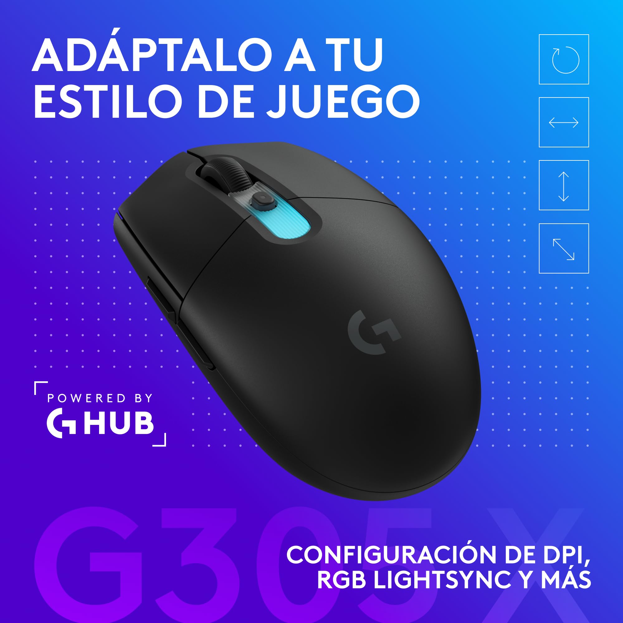 Logitech G G316 X 98 Teclado Gaming (ES) + G305 X Superlight Ratón - Negro
