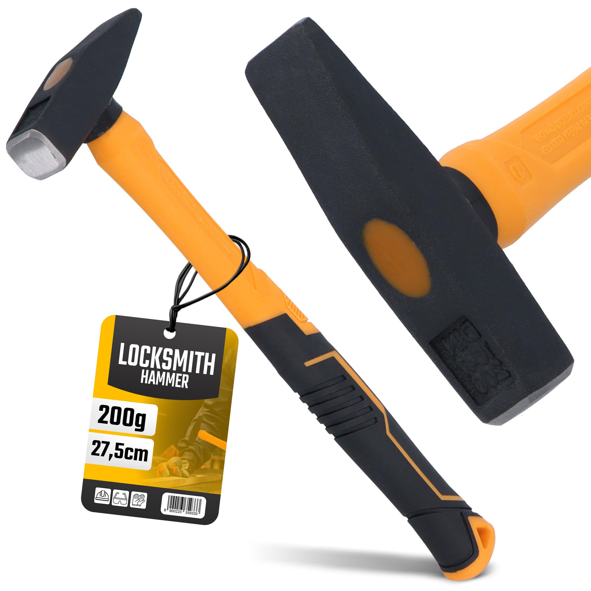 Instalguru Marteau Schlosser 200 G Manche Fibre De Verre Ergonomique Marteau Atelier Acier Trempé Professionnel Plombier Artisan Durable Antivibrations Polyvalent