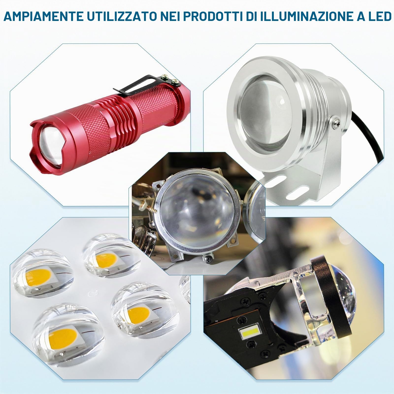 PATIKIL Diametro 48mm Altezza 13.5mm Piatto Convesso Lente, 5pz Acrilico LED Ottico Convesso Condensatore Lente per LED Torcia Bici Testa Lampada, Trasparente PATIKIL Diametro 48mm Altezza 13.5mm Piatto Convesso Lente, 5pz Acrilico LED Ottico Convesso Condensatore Lente per LED Torcia Bici Testa Lampada, Trasparente