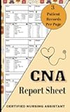CNA Report Sheet Notebook: Retro Floral Small Size Nurse Brain Journal for Organizing Shift Notes and Vital Assessments for ICU, Floor, and Med-Surg Patients