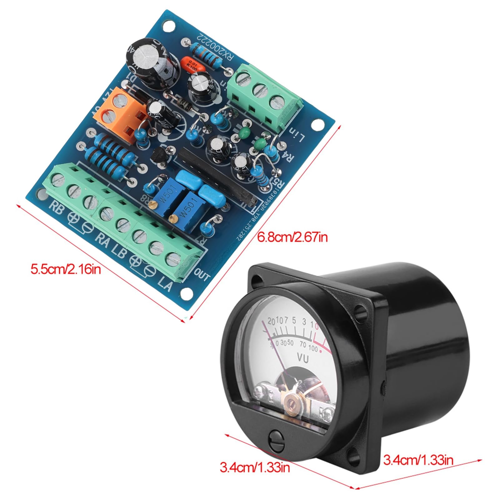 Amazon.co.jp: Pomya VUメーターウォームバックライト録音オーディオ