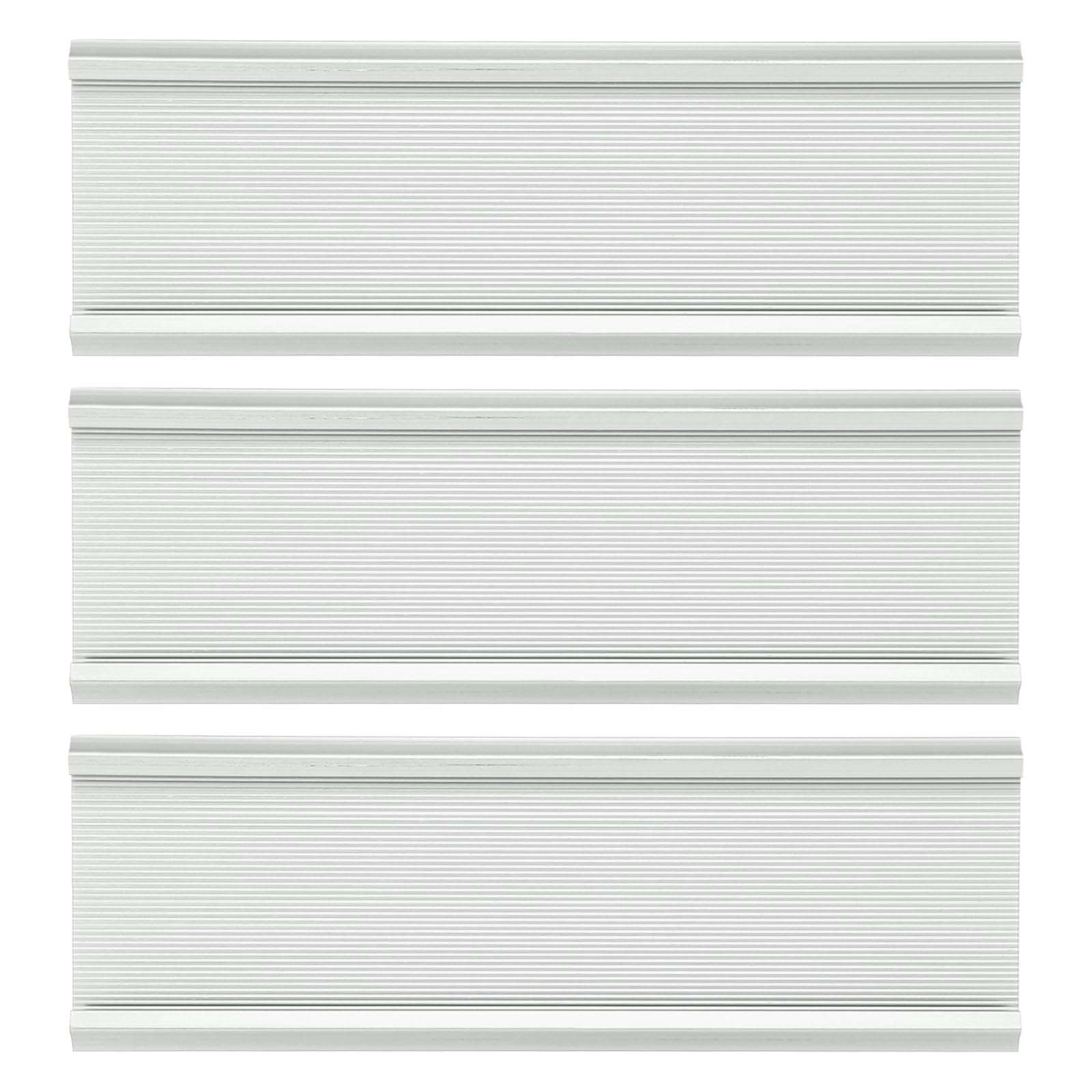 PATIKIL 3 Pack Nameplate Holder for Door or Wall, Aluminum Name Plate Suitable 2x7.1" Image for Office Business Meeting Room, Silver
