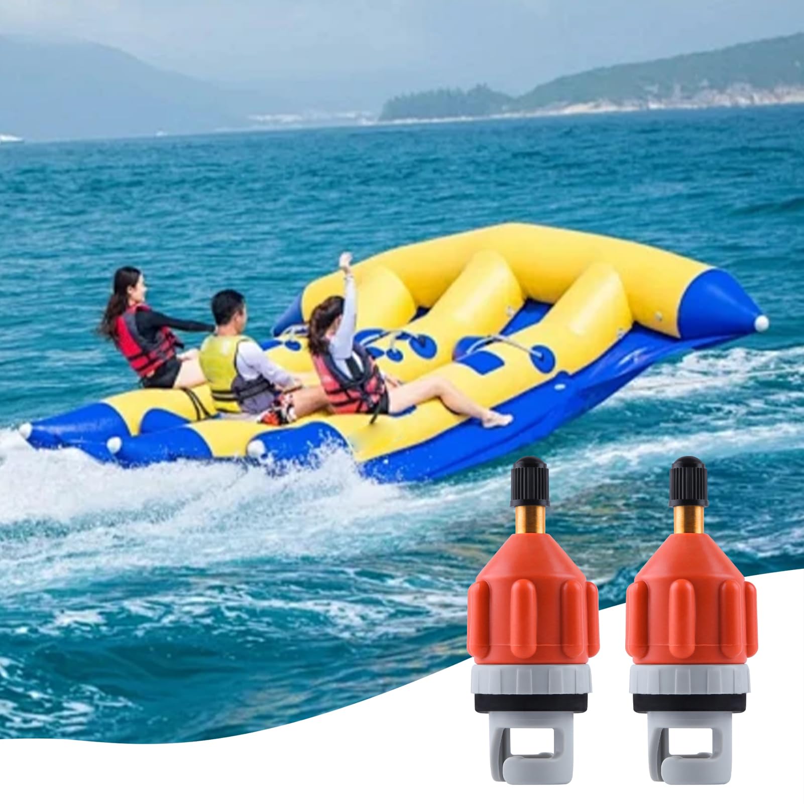GOLD DEER 2Pcs Inflatable Boat SUP Pump Adapter Premium Conventional Air Adapter Sturdy SUP Air Adapter Quickly Inflation and Strong Sealing SUP Pump Adapter for Inflatable Boat, Paddleboard,Kayak