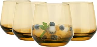 Glasmark KROSNO, 430ml, Set von 4, Longdrinkgläser, Trinkgläser, Highball Glas, Wassergläser, Cocktail, Perfekt für Zuhause, Restaurants und Partys, Glässerset, klassische Form