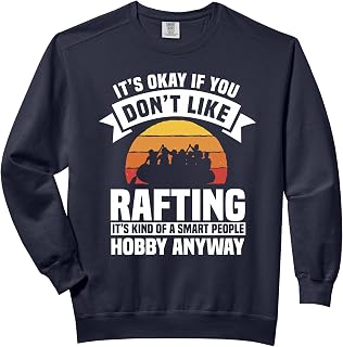 Rafting Paddling Retro Vintage Whitewater Rubber Raft Team Comfort Colors Adult Sweatshirt