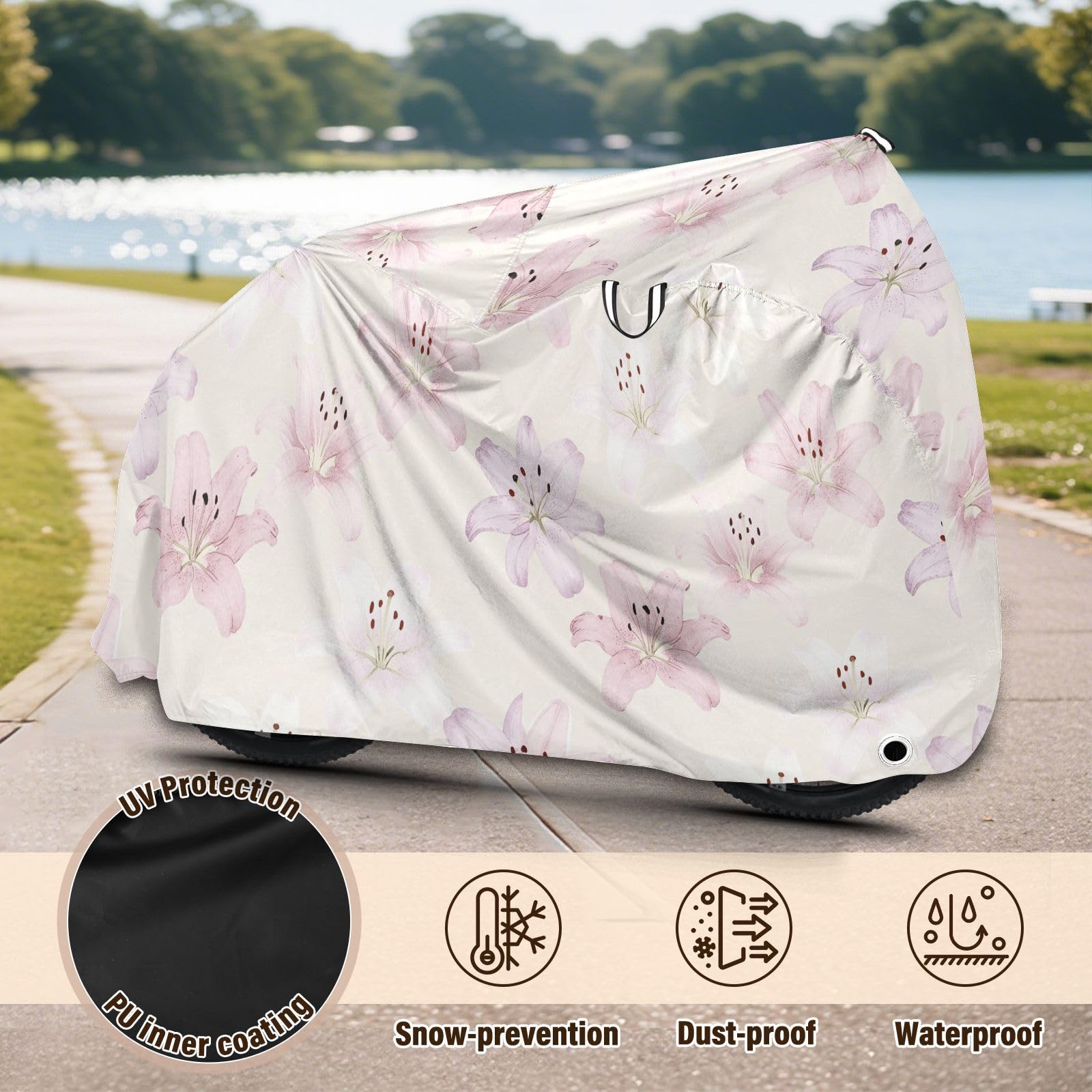 Housse de vélo en polyester imperméable, isolation thermique